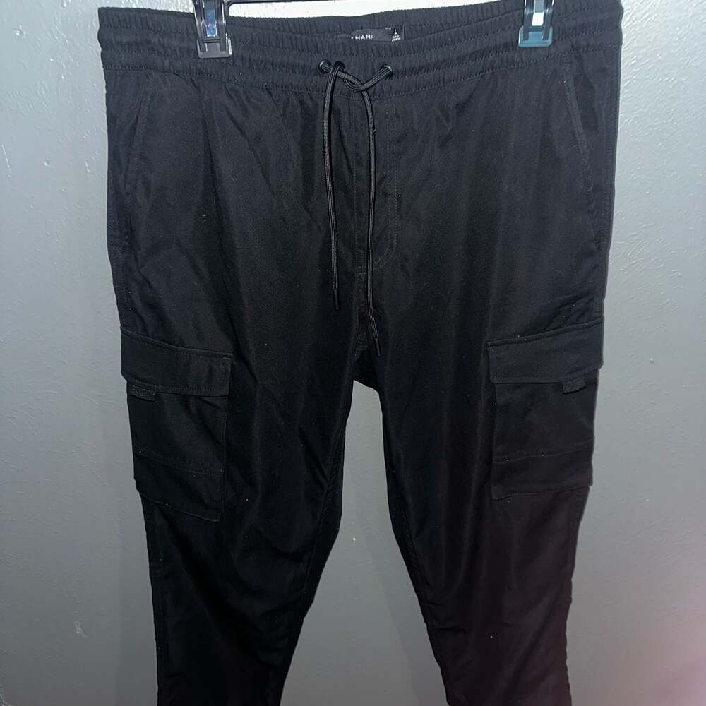 TAHARI Men's Black Tech Cargo Joggers